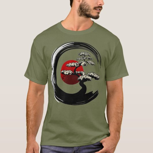 仏性の贈り物男性、女性、円窓、禅宗を巡る Tシャツ (正面)