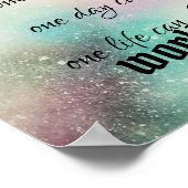 仏感動的引用文文字水色 ポスター (角)