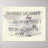 仏感動的引用文文字水色 ポスター (正面)