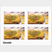 仏感動的引用文"真実への道" 長方形シール (シート)