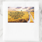 仏感動的引用文"真実への道" 長方形シール (バッグ)