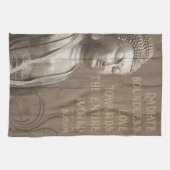 仏感動的藝木フェイク仏引用文 キッチンタオル (横)