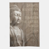仏感動的藝木フェイク仏引用文 キッチンタオル (縦)