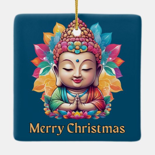 仏教のクリスマス セラミックオーナメント (裏面)