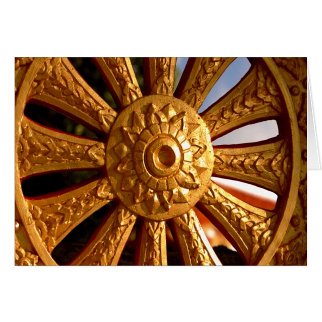 仏教の一人乗り二輪馬車の車輪 (正面横)