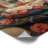 仏教の女神クアンインポートレート絵を描ズアート ポスター (角)