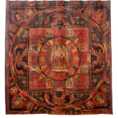 仏教の慈悲の曼荼羅 シャワーカーテン (正面)