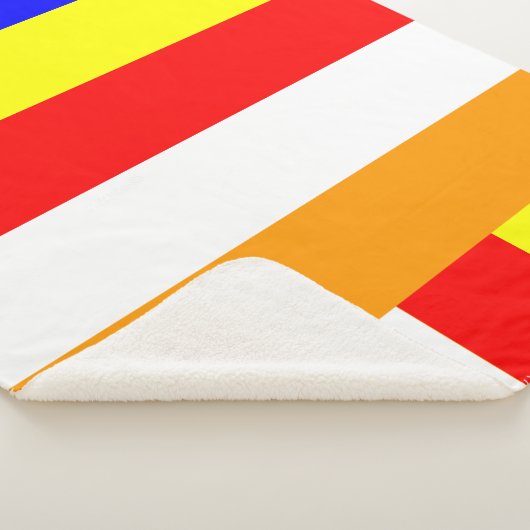 仏教の旗色の仏教の象徴仏日 シェルパブランケット (3/4)