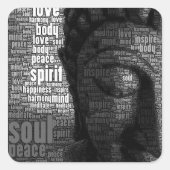 仏教の智慧の言葉 スクエアシール (正面)