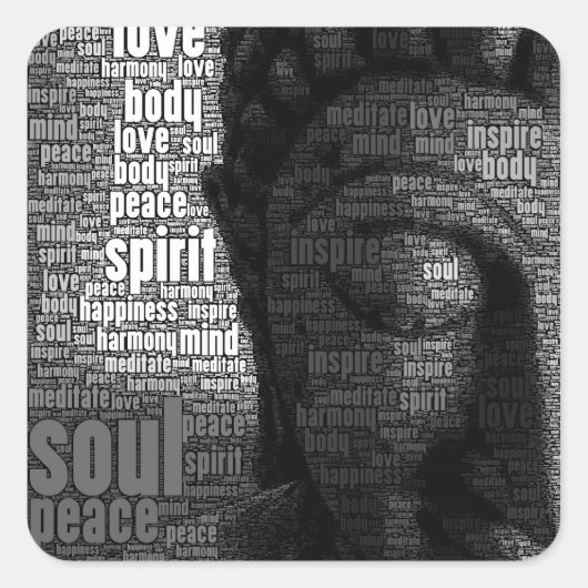 仏教の智慧の言葉 スクエアシール (正面)