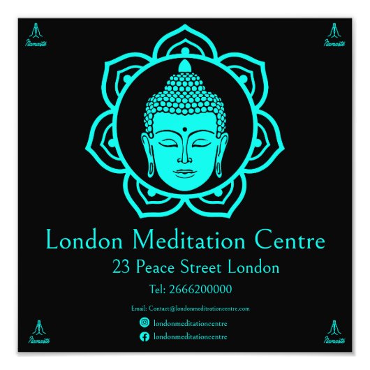 仏教の瞑想 フォトプリント            (正面)