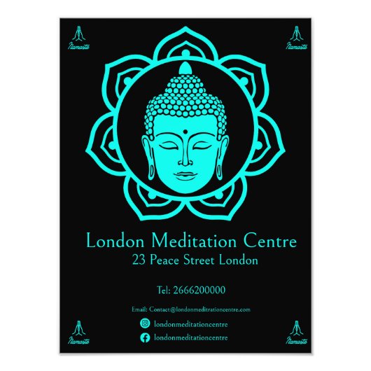 仏教の瞑想 フォトプリント            (正面)