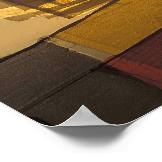 仏教の祈りの言葉の夕暮れ ポスター (角)