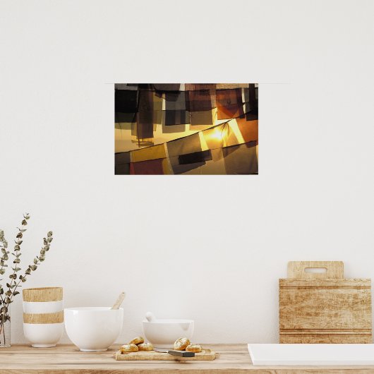 仏教の祈りの言葉の夕暮れ ポスター (キッチン)