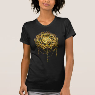 仏教の神聖なシンボルOm in金ゴールド Tシャツ