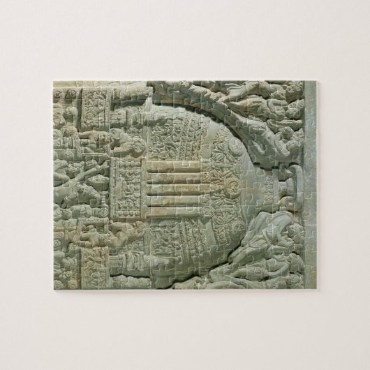 仏教のstupa、Nagarjunakonda (石灰岩) ジグソーパズル (横)