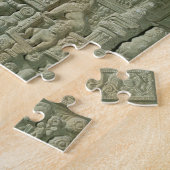 仏教のstupa、Nagarjunakonda (石灰岩) ジグソーパズル (側面)