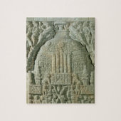 仏教のstupa、Nagarjunakonda (石灰岩) ジグソーパズル (縦)