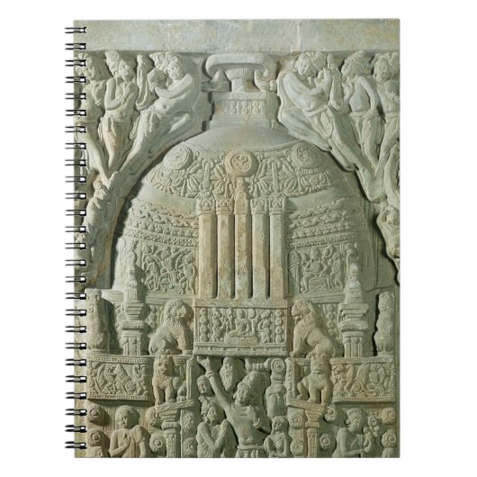 仏教のstupa、Nagarjunakonda (石灰岩) ノートブック (正面)