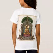 仏教アート 宗教Tシャツ - 平和な悟り Tシャツ (裏面)