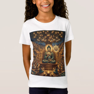 仏教アート 宗教Tシャツ - 平和な悟り Tシャツ