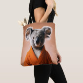 仏教コアラ トートバッグ (クローズアップ)