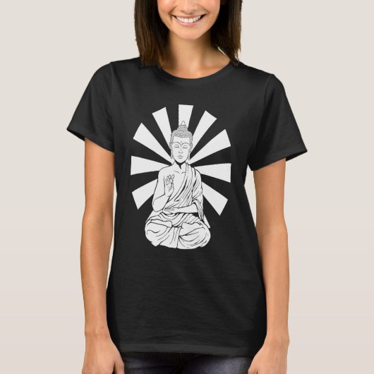仏教スピリチュアルめい想仏仏 Tシャツ (正面)