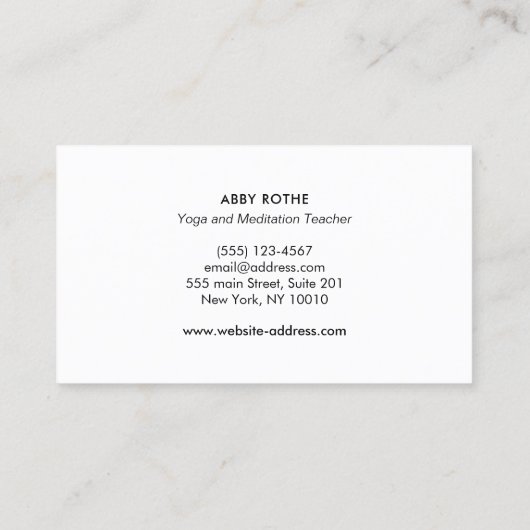 仏教マインドフルネス先生 名刺 (裏面)