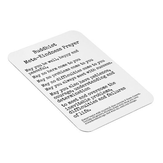 仏教メタカインドネス祈りの言葉 マグネット (右側)