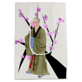 仏教モンク抱き枕 ミディアムペーパーバッグ (裏面)