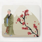 仏教僧の女性マウスパッド マウスパッド (正面)