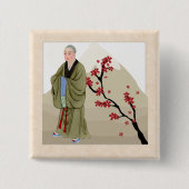 仏教僧ボタン 缶バッジ (正面)