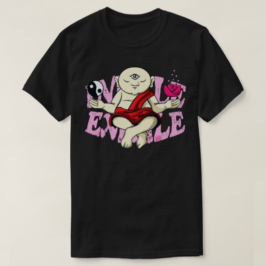 仏教僧禅定仏堂 Tシャツ (デザイン正面)