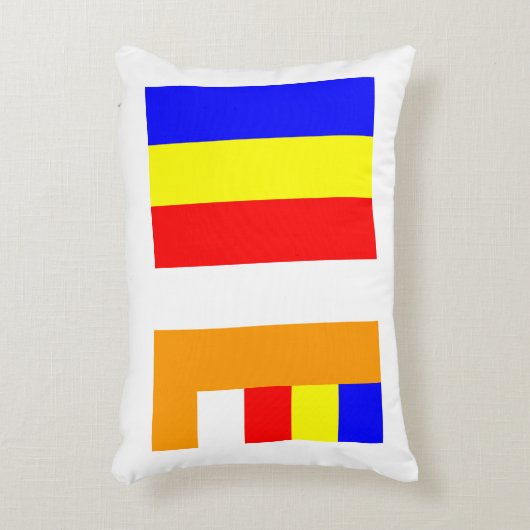 仏教国旗 アクセントクッション (正面(垂直))