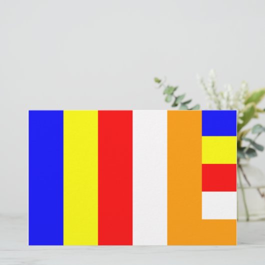 仏教国旗 便箋 (スタンド正面)