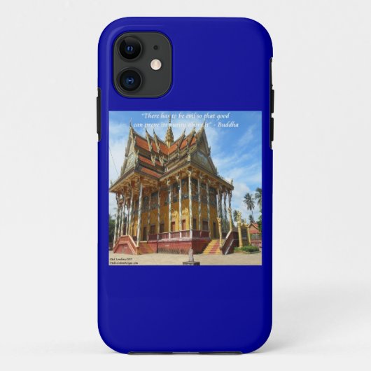 仏教寺院と仏陀の格言 iPhone 5/5Sケース Case-Mate iPhoneケース (裏面)