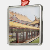 仏教寺院の地面 メタルオーナメント (左)