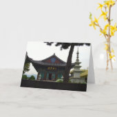 仏教寺院大邱広域市、南朝鮮 カード (黄色い花)