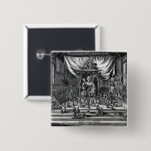 仏教寺院、イラストレーション 缶バッジ (正面&裏面)