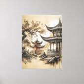 仏教寺院 キャンバスプリント (正面)