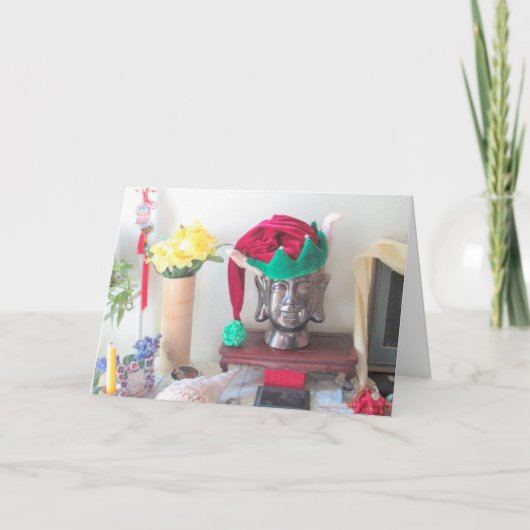 仏教小妖精や小人クリスマスカード シーズンカード (正面)