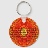 仏教引用文と鮮やかスピリチュアルデザイン キーホルダー (正面)