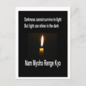 仏教徒のメッセージ付き感動的はがき ポストカード (正面)