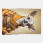 仏教徒チワワ キッチンタオル (横)