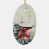 仏教日本の寺のクリ伝統的スマス セラミックオーナメント (右)