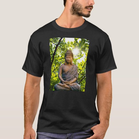 仏教瞑想像 精神的 Tシャツ (正面)