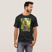 仏教瞑想像 精神的 Tシャツ (正面フル)