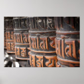 仏教祈りの言葉ホイールのポスター ポスター (正面)