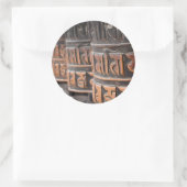 仏教祈りの言葉ホイール丸シール ラウンドシール (バッグ)