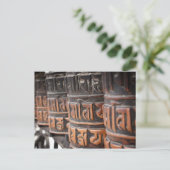 仏教祈りの言葉ホイール葉書 ポストカード (スタンド正面)